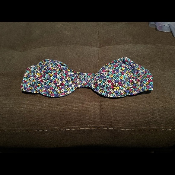 Aeropostale Other - Aeropostale - Blue Floral Bandeau Bikini Top